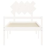 vidaXL Lit pour personne âgée sans matelas blanc bois massif