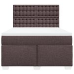 vidaXL Sommier à lattes de lit avec matelas Marron foncé 140x200 cm