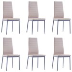 vidaXL Ensemble de salle à manger 7 Pièces Cappuccino