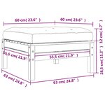 vidaXL Repose-pied de jardin avec coussin bois massif douglas