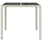 vidaXL Table de Jardin Blanc 90 x 90 x 75 cm polyrotin