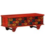 vidaXL Boîte de rangement Rouge 110x40x40 cm Bois d'acacia massif