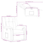 vidaXL Fauteuil inclinable Gris clair Tissu