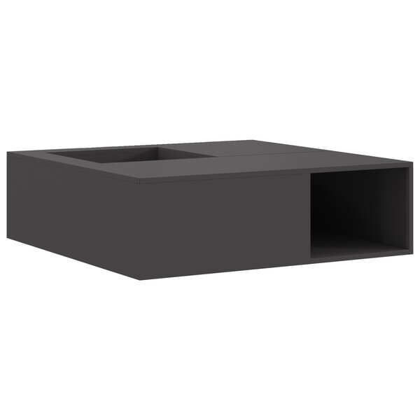 Brasero vidaXL avec rangement à bûches Noir 100x100x30 cm Acier