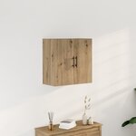 Meuble mural vidaXL En chêne artisanal 60x31 5x60 cm En bois d'ingénierie
