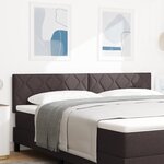 Tête de Lit LED vidaXL Design Blocs Diamant Marron Foncé 180 cm Tissu