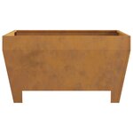 Foyer carré vidaXL 80x80x43 cm en acier anti-météo