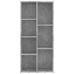 vidaXL Bibliothèque Gris béton 50x25x106 cm Bois d’ingénierie