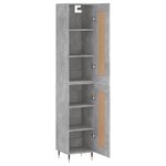 vidaXL Buffet haut Gris béton 34 5x34x180 cm Bois d'ingénierie