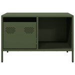 vidaXL Table basse vert olive 68 5x50x43 5 cm acier laminé à froid