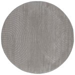 vidaXL Tapis de surface Rond HUARTE Gris Ø 120 CM Polyester