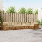 vidaXL Ensemble de canapés d'extérieur 6 pc Naturel et Beige