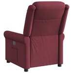vidaXL Fauteuil inclinable électrique Rouge bordeaux Tissu