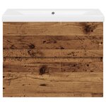vidaXL Armoire lavabo avec bassin intégré vieux bois
