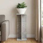 vidaXL Support de Plante Gris béton 25 x 25 5 x 60 5 cm