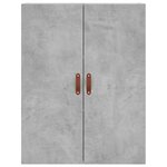 vidaXL Armoires murales 2 Pièces gris béton 69 5x34x90 cm