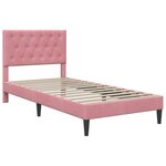 vidaXL Cadre de lit avec tête de lit Rose 80 x 200 cm Velours