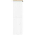 vidaXL Garde-robe BODO blanc marron 99x53 5x173 cm bois massif de pin