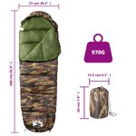 vidaXL Sac de couchage momie pour adultes camping 3 saisons