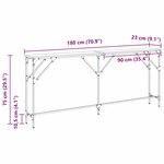 vidaXL Table Console Bois Ancien 180x23x75 cm Bois Ingénierie