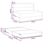 vidaXL Canapé-lit pliable Gris clair 70 x 72 x 60 cm Tissu
