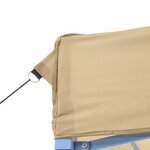 vidaXL Tente de fête 200 x 200 x 306 cm Beige Tissu Oxford