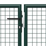 vidaXL Portail de jardin Acier 500 x 75 cm Vert