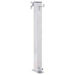 vidaXL Colonne à eau de jardin 100 cm acier inoxydable carré