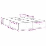 vidaXL Cadre de lit de rangement en chêne fait main 135 x 190 cm