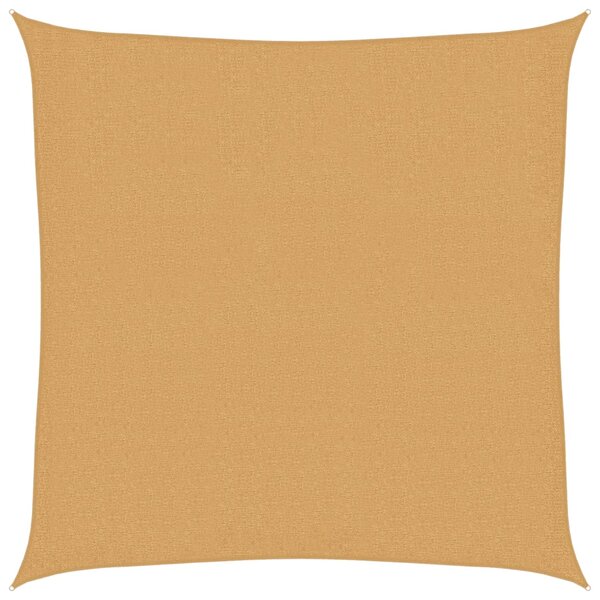 vidaXL Voile d'ombrage 160 g/m² carré sable 3x3 m PEHD