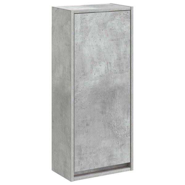 vidaXL Meuble de lavabo mural Gris béton 35 x 20 x 81 cm
