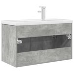 vidaXL Armoire lavabo de salle de bain avec bassin intégré et robinet