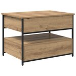 vidaXL Table basse Chêne artisanal 70 x 50 x 54.5 cm Bois d'ingénierie