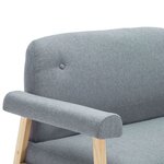 vidaXL Canapé à 2 places Tissu Gris clair