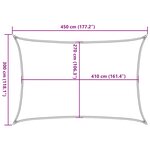 vidaXL Voile d'ombrage 160 g/m² rectangulaire bleu 3x4 5 m PEHD
