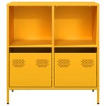 vidaXL Buffet jaune moutarde 68x39x73 5 cm acier laminé à froid