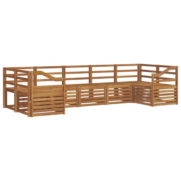 vidaXL Ensemble de canapés d'extérieur 7 pc Naturel