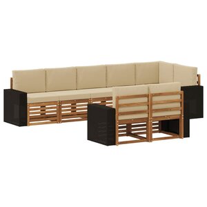 vidaXL Ensemble de canapés d'extérieur 8 pc Polyester