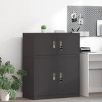 vidaXL Armoire de rangement Noir 90 x 40 x 40 cm Acier