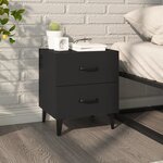 vidaXL Table de chevet Noir 40x35x47 5 cm