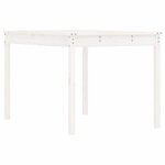 vidaXL Table de jardin blanc 121x82 5x76 cm bois massif de pin