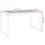 Ensemble de Salle à Manger de Jardin vidaXL 5 Pièces Gris Poly Rattan Acacia