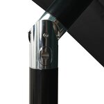 vidaXL Parasol de jardin à 3 niveaux avec mât en aluminium noir