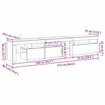 Cabinets TV vidaXL 2 Pièces avec lumières LED Chêne noir Bois d'ingénierie
