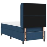 vidaXL Lit à ressorts avec matelas Bleu 200 x 100 cm tissu