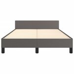 vidaXL Cadre de lit sans matelas gris 120x190 cm similicuir