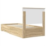 vidaXL Cadre de lit Chêne Sonoma 90 x 190 cm Bois d'ingénierie