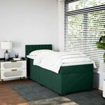 vidaXL Sommier à lattes de lit avec matelas Vert foncé 90x190 cm