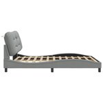vidaXL Cadre de lit sans matelas gris clair 160x200 cm tissu