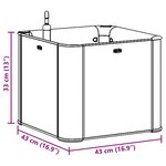 vidaXL Lit surélevé de jardin avec système d'arrosage Gris 43x43x33 cm